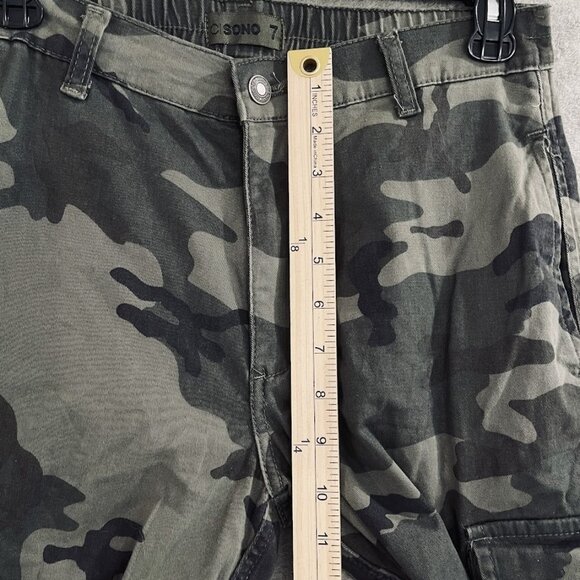 C Sono Cargo Pants Womens 7 Straight Leg Cargo Pockets Outdoor‎ TWP82 Camo - Picture 7 of 16